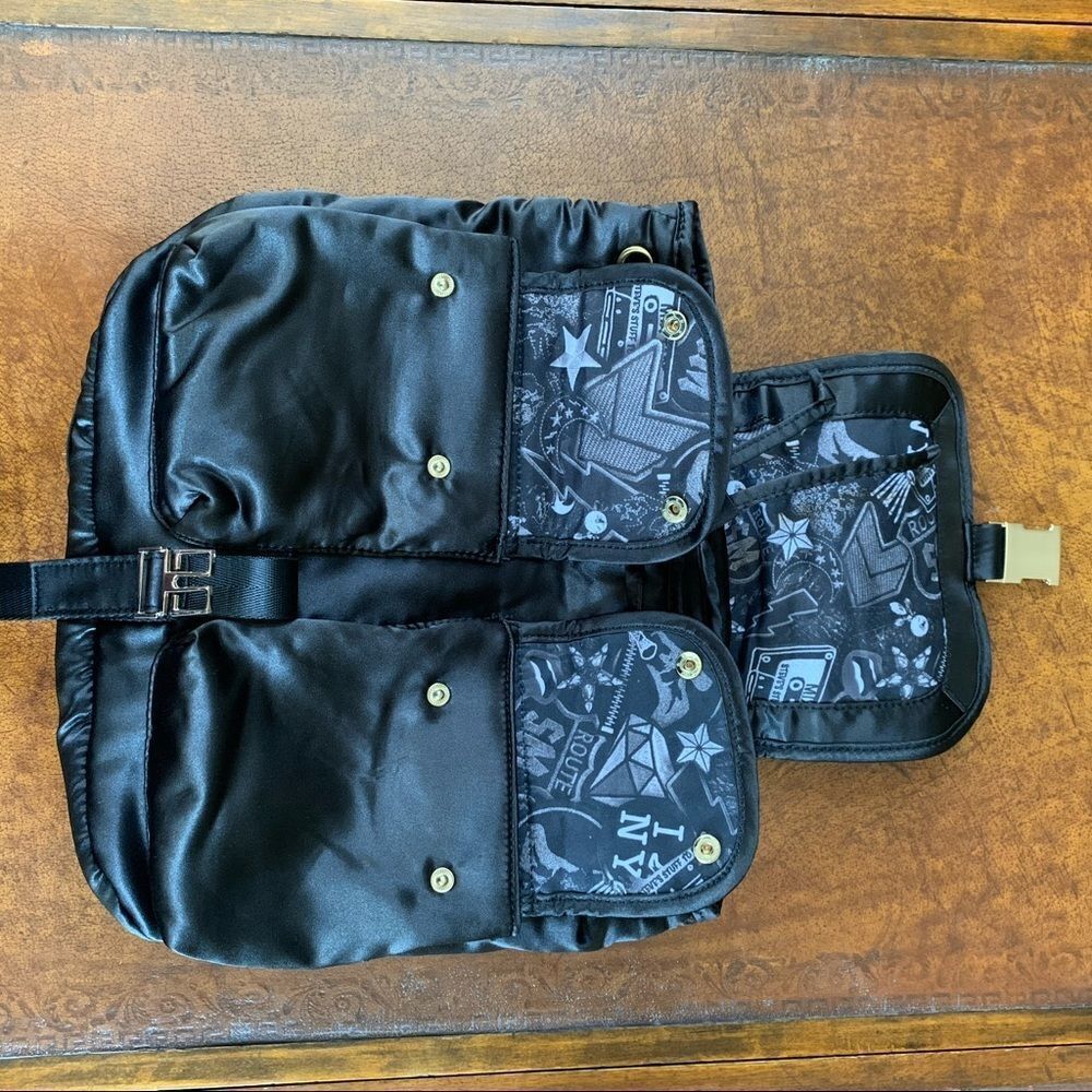 Steve Madden Black Satin Backpack - Picture 7 of 7